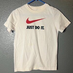 Nike Kids' "Just Do It." Graphic T-Shirt - White, Medium